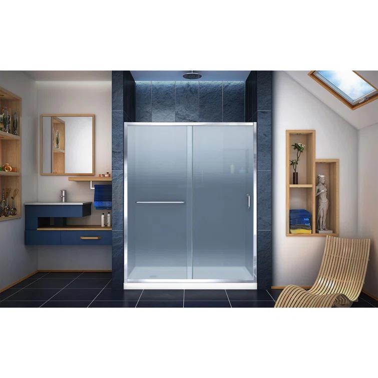 Infinity-Z 60" W x 74.75" H Framed Sliding Shower Kit
