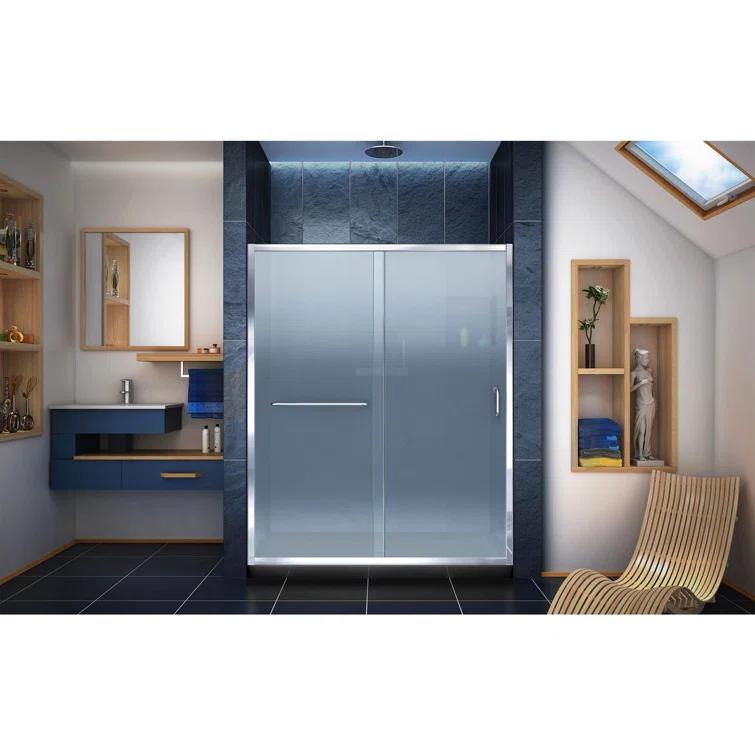 Infinity-Z 60" W x 74.75" H Framed Sliding Shower Kit