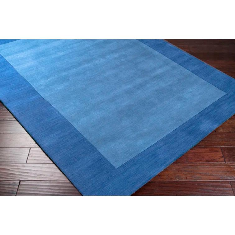 Mystique Hand Loomed Wool Area Rug in Dark Blue