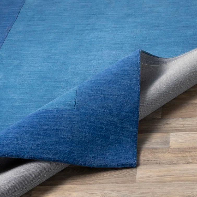 Mystique Hand Loomed Wool Area Rug in Dark Blue