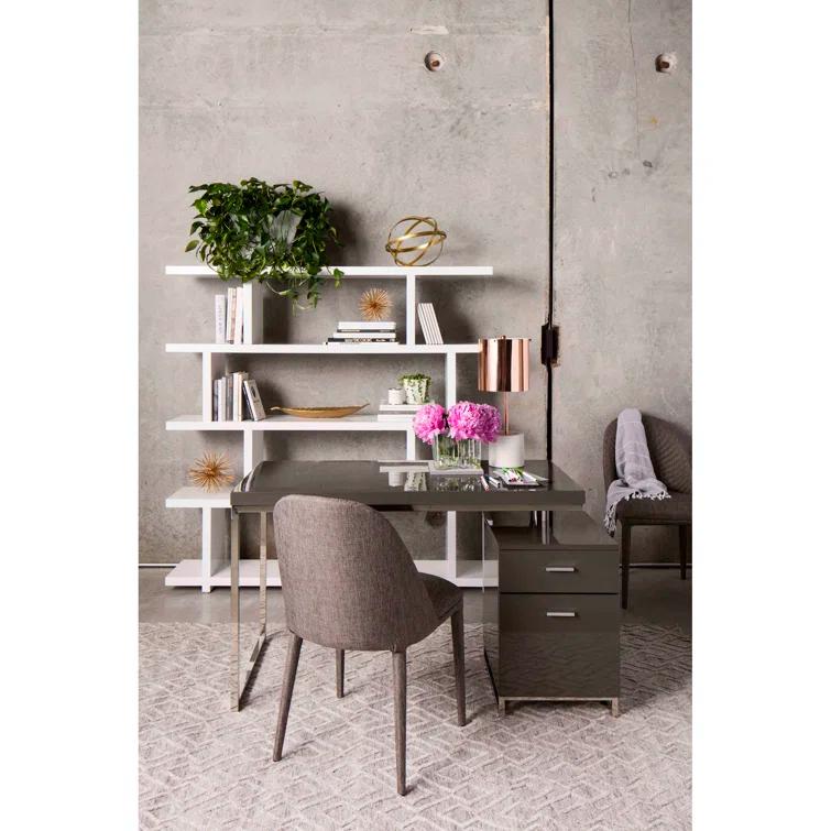 Modern Staggered Bookshelf (63")
