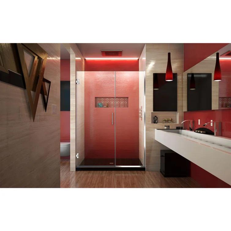 Unidoor Plus 46" W x 72" H Pivot Frameless Shower Door with ClearMax™ Technology