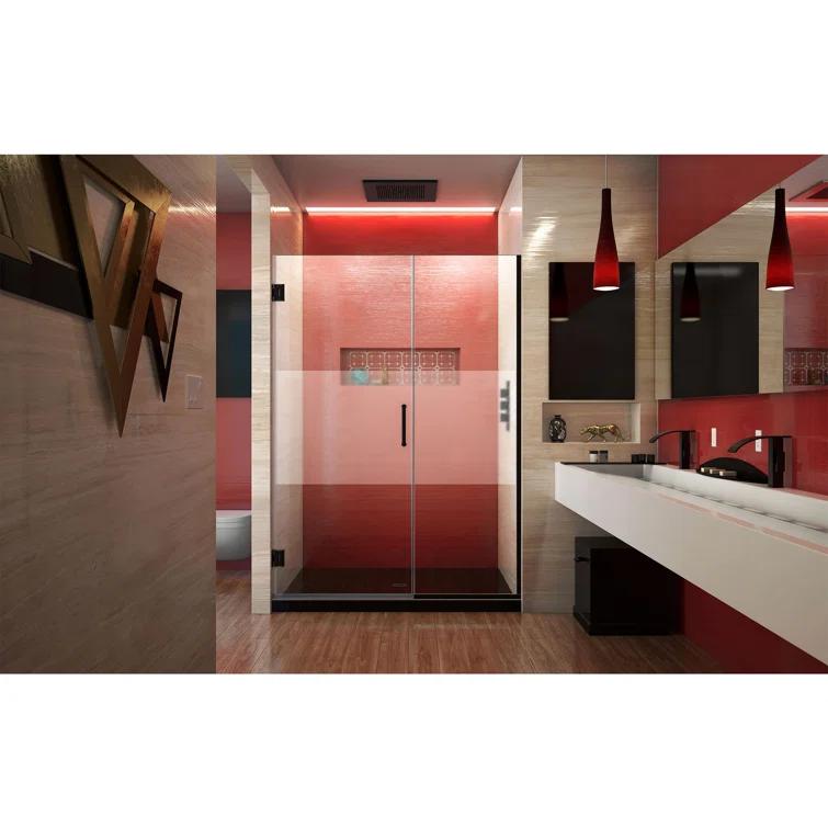 Unidoor Plus 46" W x 72" H Pivot Frameless Shower Door with ClearMax™ Technology