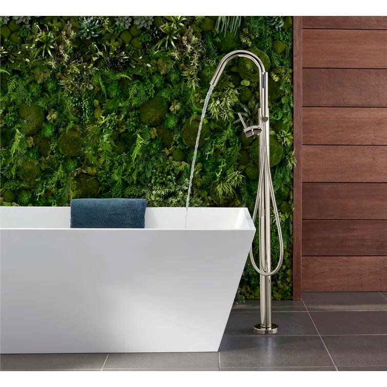 Single Handle Floor Mounted Freestanding Tub Filler Trim
