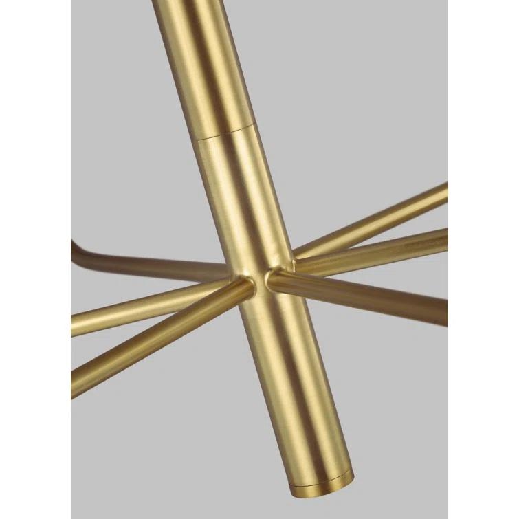 Brianna Burnished Brass 6-Light Minimalist Chandelier