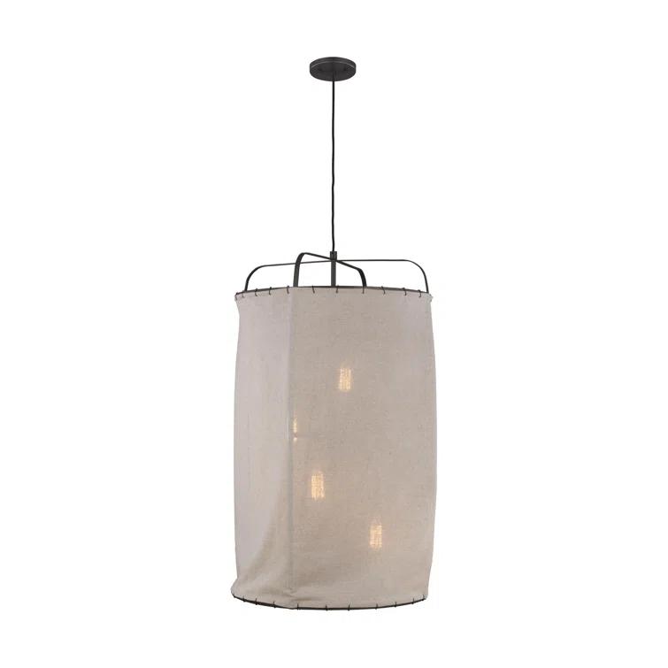 ED Ellen DeGeneres Dunne 4 - Light Aged Iron Drum Pendant