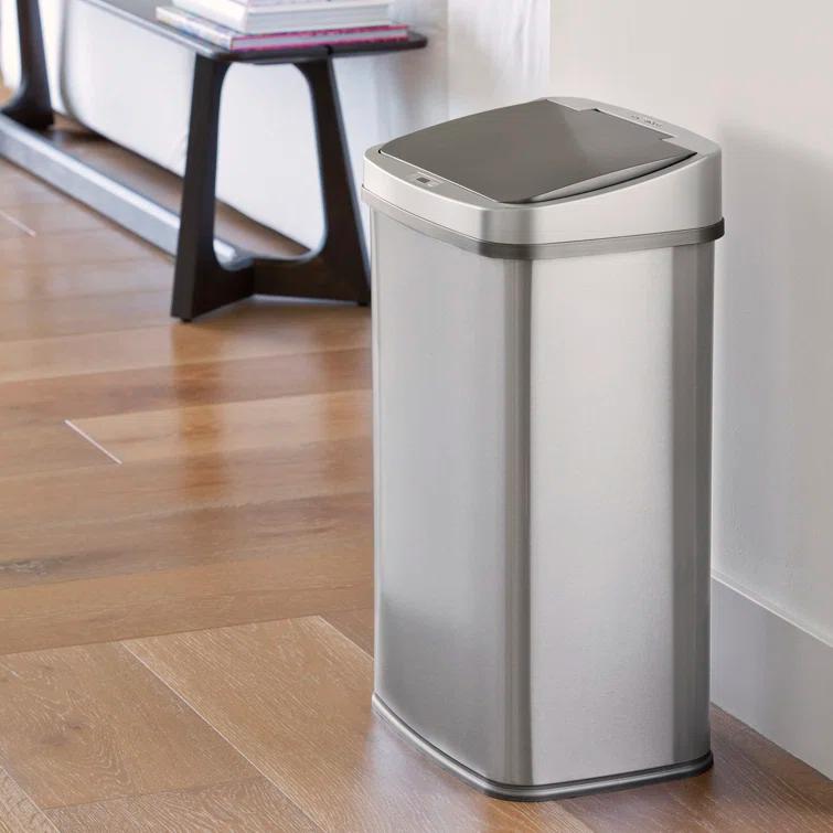 Nine Stars 13.2 Gallon Stainless Steel Motion Sensor Trash Can