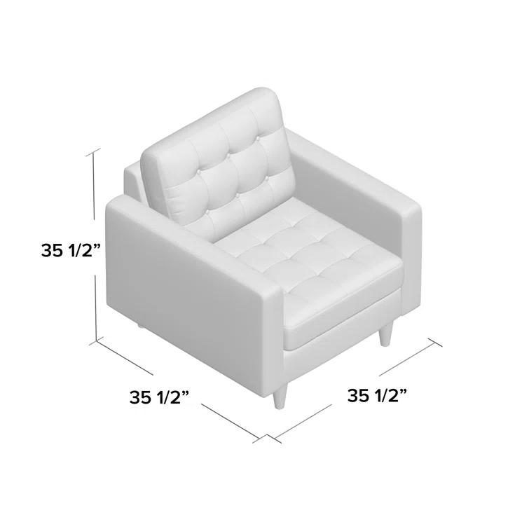 Modway Empress' Mid Century Tufted Arm Chairs