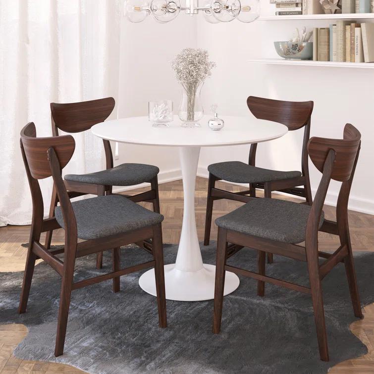 Hartford Dining Chair in Warm Gray/Walnut