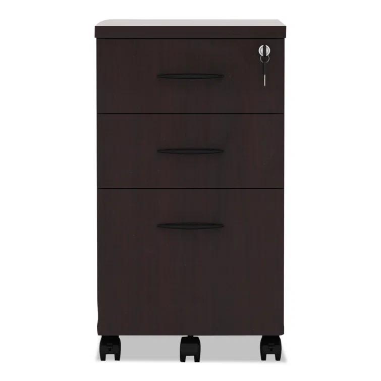Valencia Series 15.88'' Wide 3 -Drawer Mobile File Cabinet