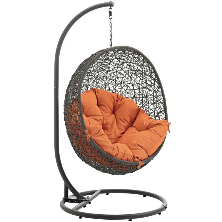Modway Hide Outdoor Patio Swing Chair With Stand