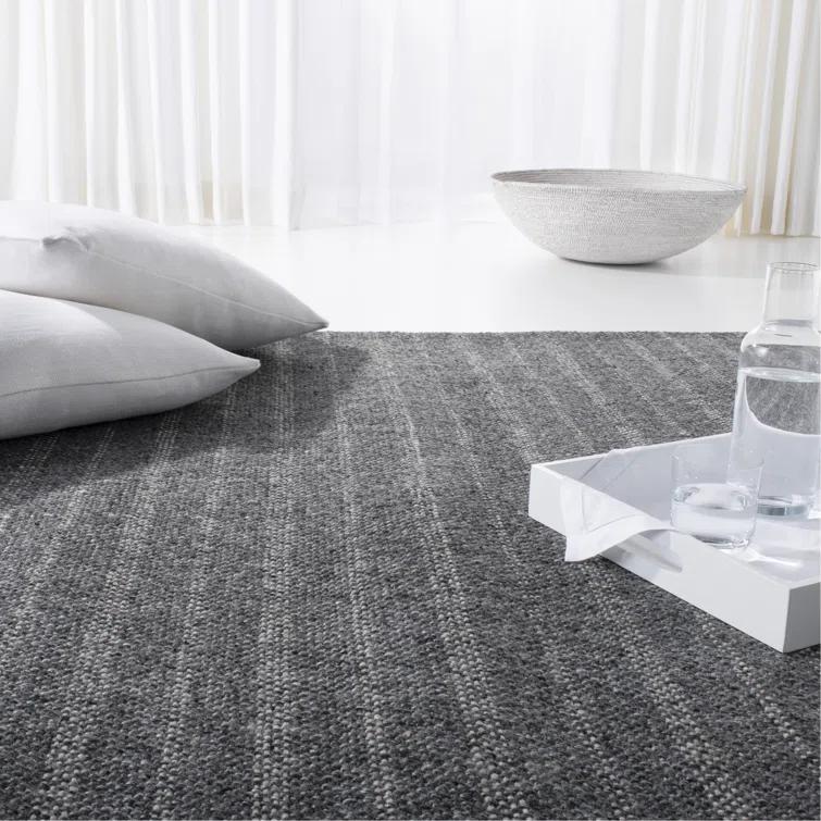 Miles Lauren Ralph Lauren Hand Woven Wool, Viscose Striped Rug