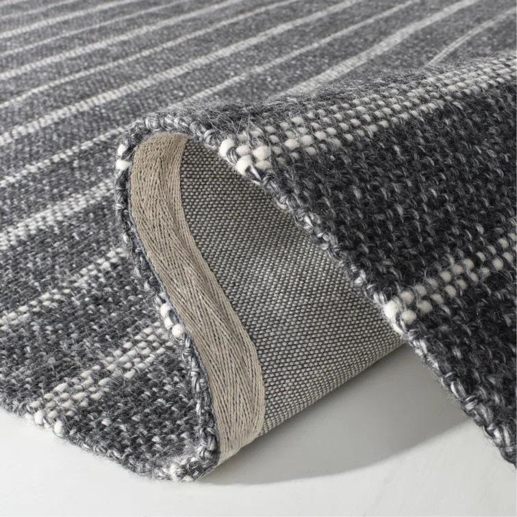 Miles Lauren Ralph Lauren Hand Woven Wool, Viscose Striped Rug