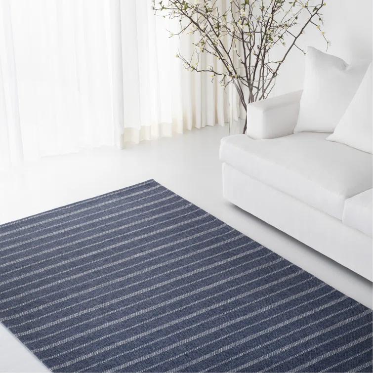 Miles Lauren Ralph Lauren Hand Woven Wool, Viscose Striped Rug