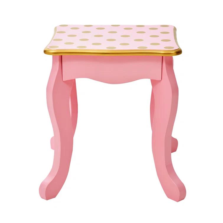 Teamson Kids Gisele Wooden Polka Dot 2-pc. Play Vanity for Accessories