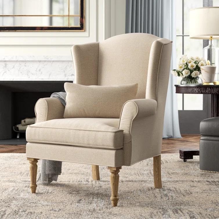 Zentique Upholstered Wingback Chair