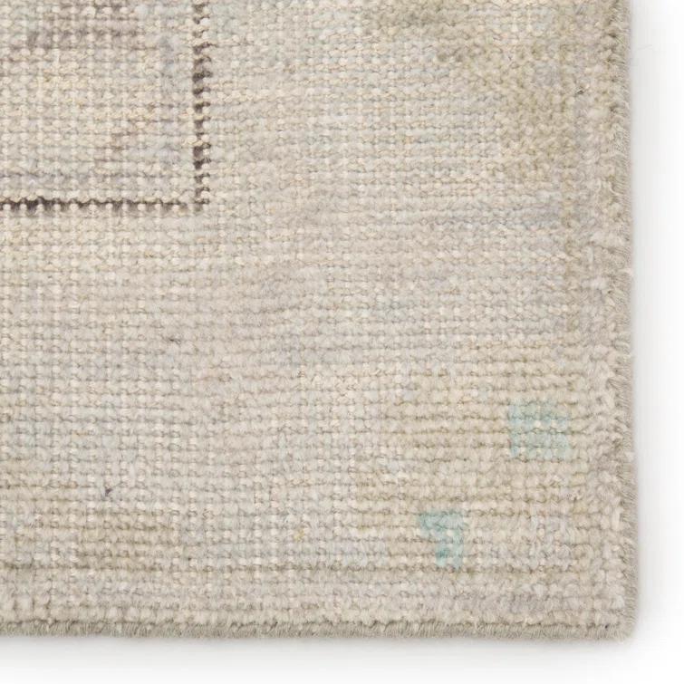 Wool Southwestern Area Rug in Gray