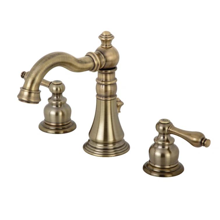 Fauceture FSC19733AL English Classic Widespread Bathroom Faucet, Antique Brass