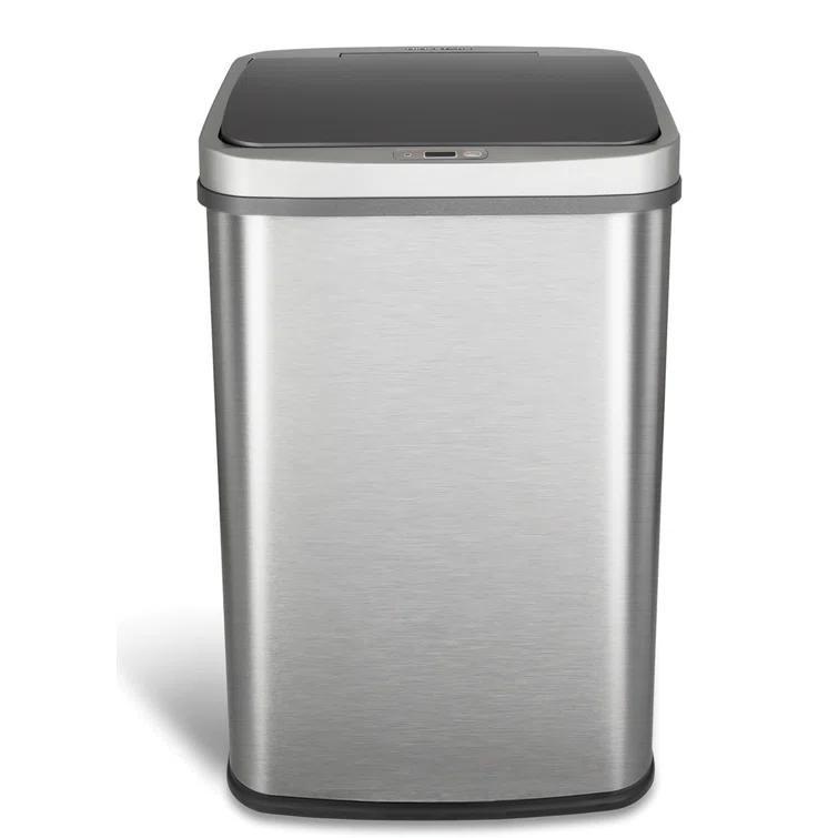 Nine Stars 13.2 Gallon Stainless Steel Motion Sensor Trash Can