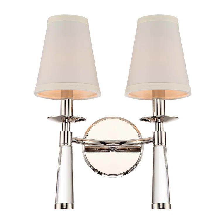 Crystorama Lighting Baxter 2 - Light Sconce in  Polished Nickel