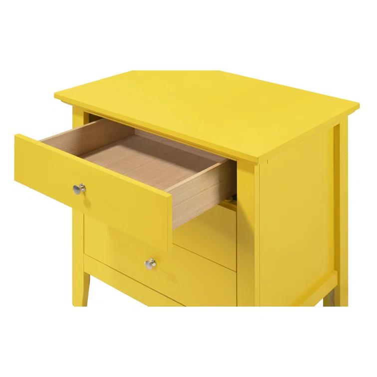 Hammond 3 - Drawer Nightstand Bed Side Table Wood Nightstand Small Bedside Table And Dresser