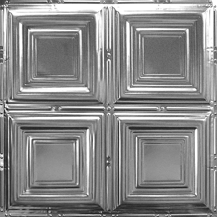 American Tin Cellings Pattern #1 24 x 24 inch Metal Tin Nail-Up Ceiling Tiles