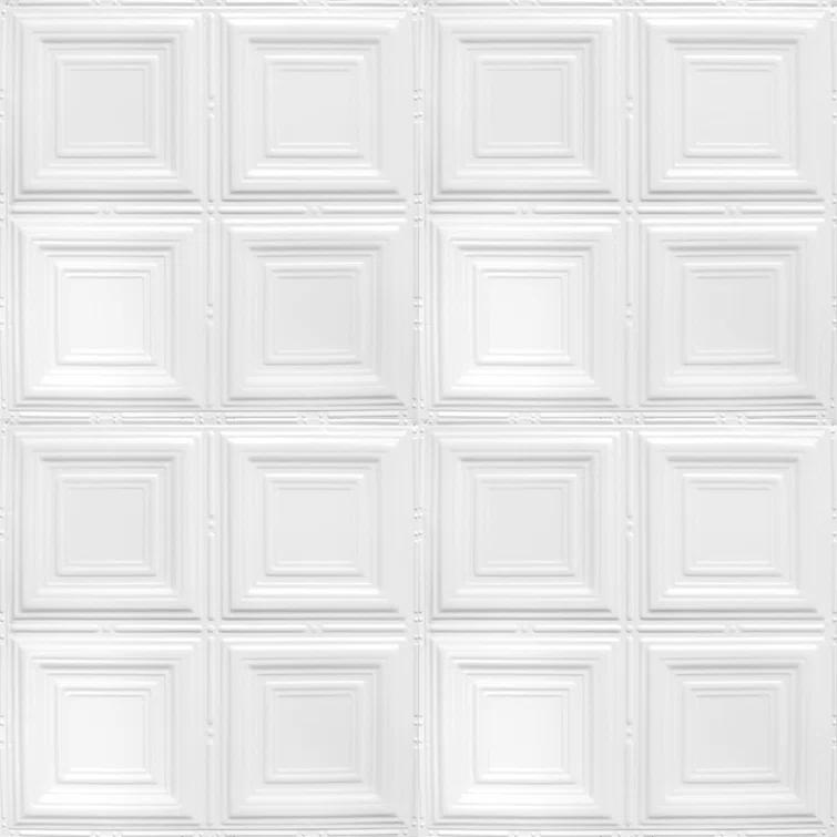 American Tin Ceilings American Tin Cellings Pattern #1 24 x 24 inch Metal Tin Nail-Up Ceiling Tiles (Set of 5) (Covers 20 sq. ft) (Set of 5)