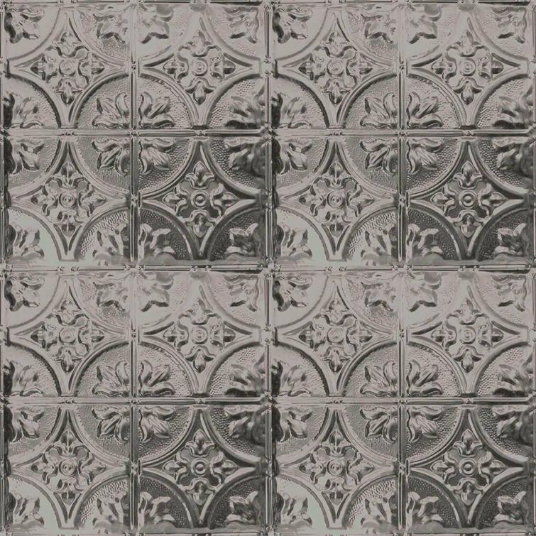 American Tin Ceilings American Tin Ceilings Pattern #2 24 x 24 inch Metal Tin Nail-Up Ceiling Tiles (Set of 5) (Covers 20 sq. ft) (Set of 5)