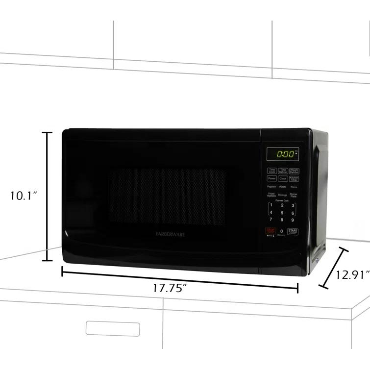 Farberware Farberware Countertop Microwave .7 Cu. Ft. 700-Watt Compact Microwave Oven FMO07ABTBKA