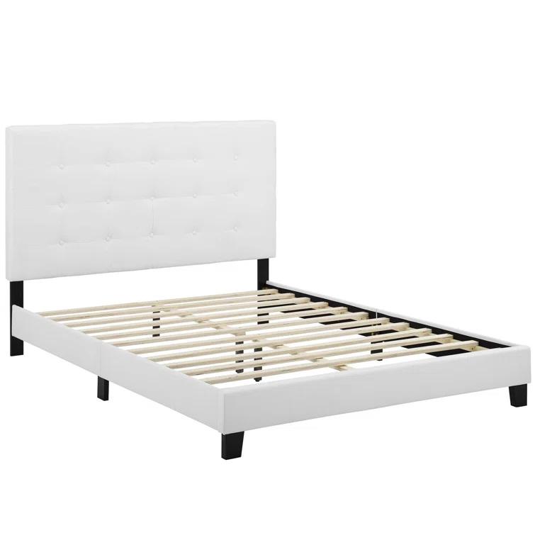 Modway Melanie Tufted Button Upholstered Fabric Platform Bed