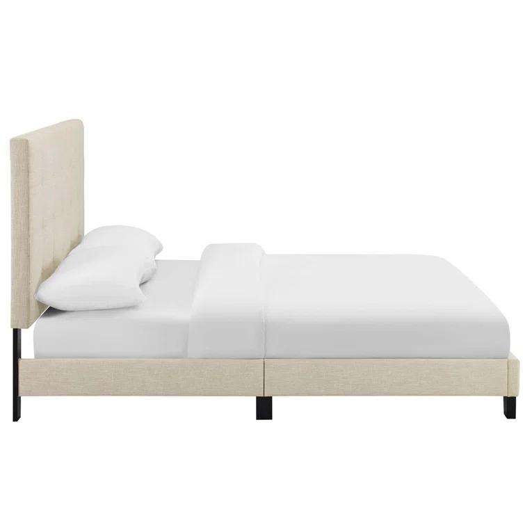 Modway Melanie Tufted Button Upholstered Fabric Platform Bed