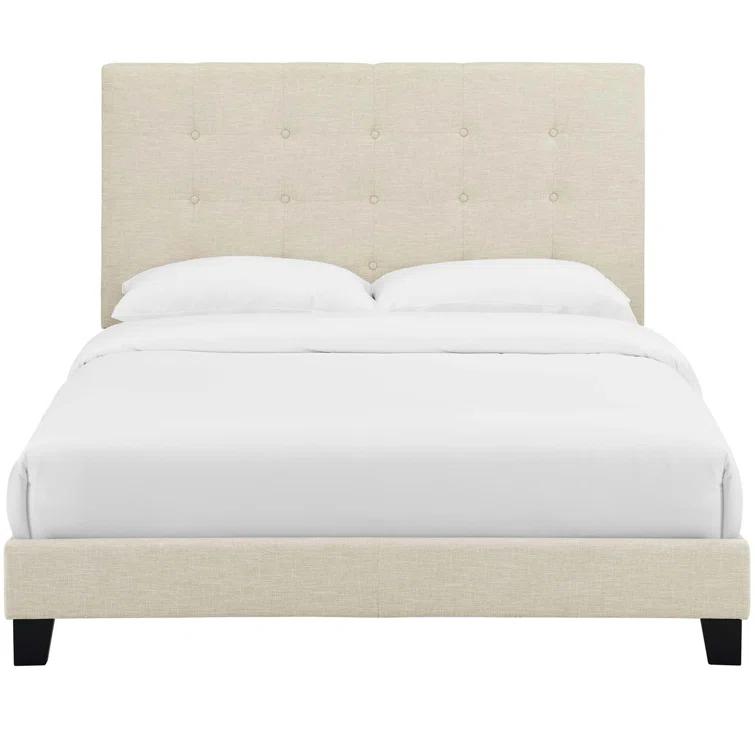 Modway Melanie Tufted Button Upholstered Fabric Platform Bed