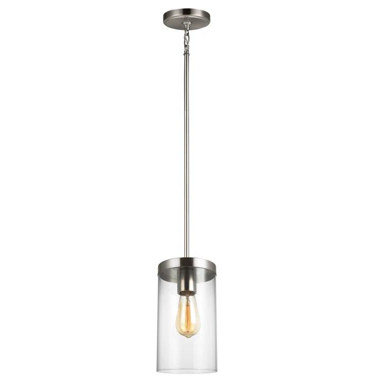 Generation Lighting 6590301-962 Zire One Light Pendant, Brushed Nickel