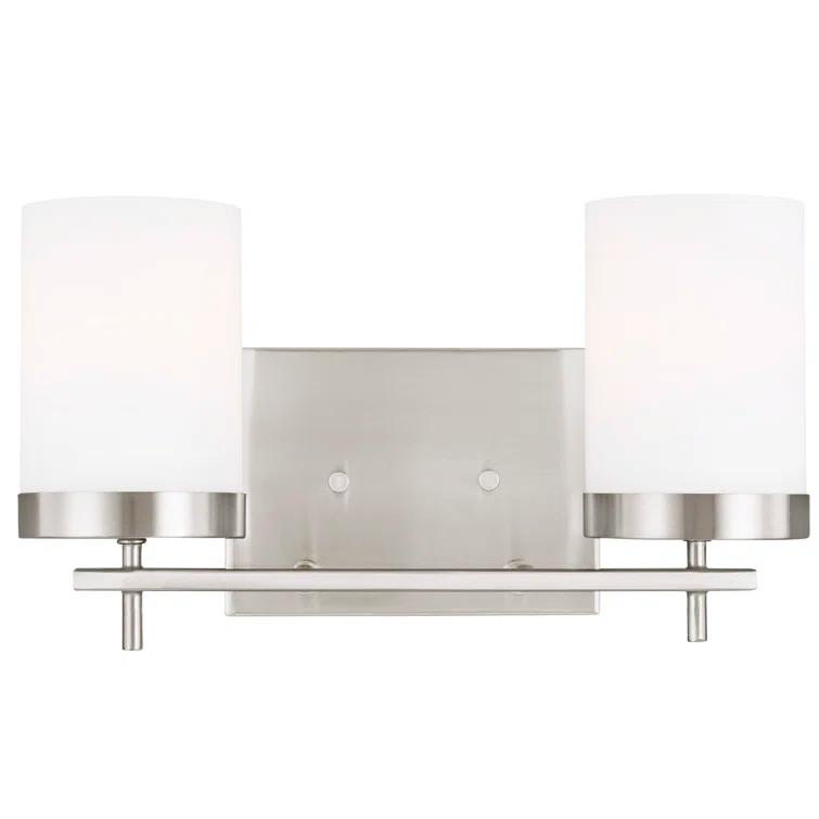 Sean Lavin Brushed Nickel Cylinder 2-Light Vanity Sconce