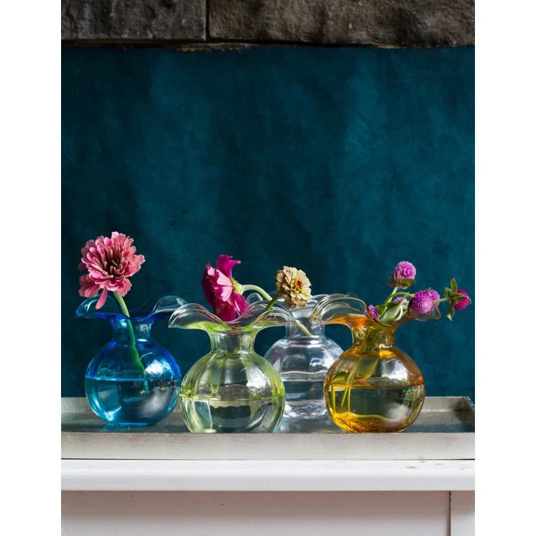 VIETRI Hibiscus Handmade Glass Table Vase