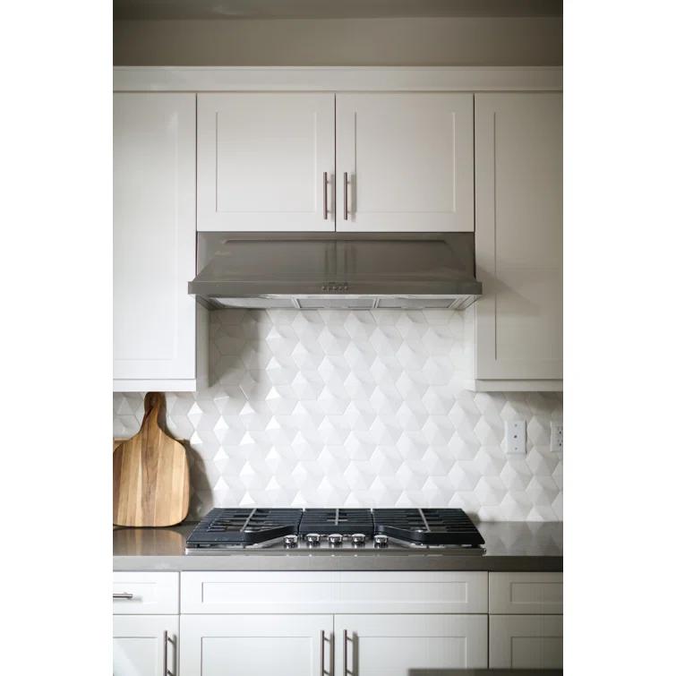 Hedron 4" x 5" Straight Edge Ceramic Singular Wall Tile