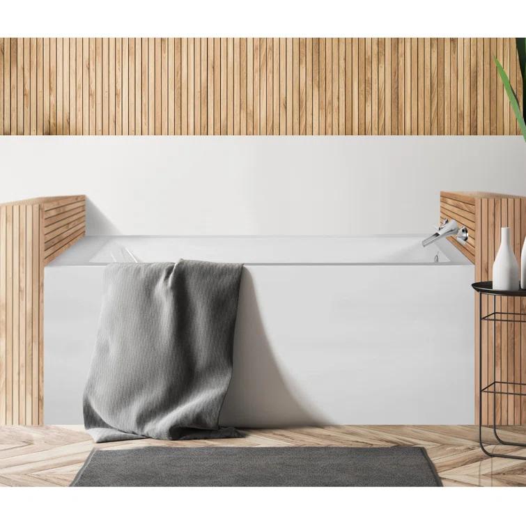 Apron Soaking Acrylic Bathtub