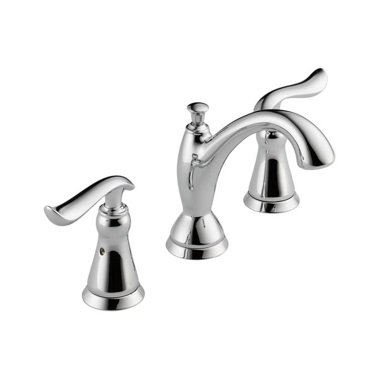 Linden Widespread Bathroom Faucet 3 Hole, 2-handle Bathroom Sink Faucet with Drain Assembly
