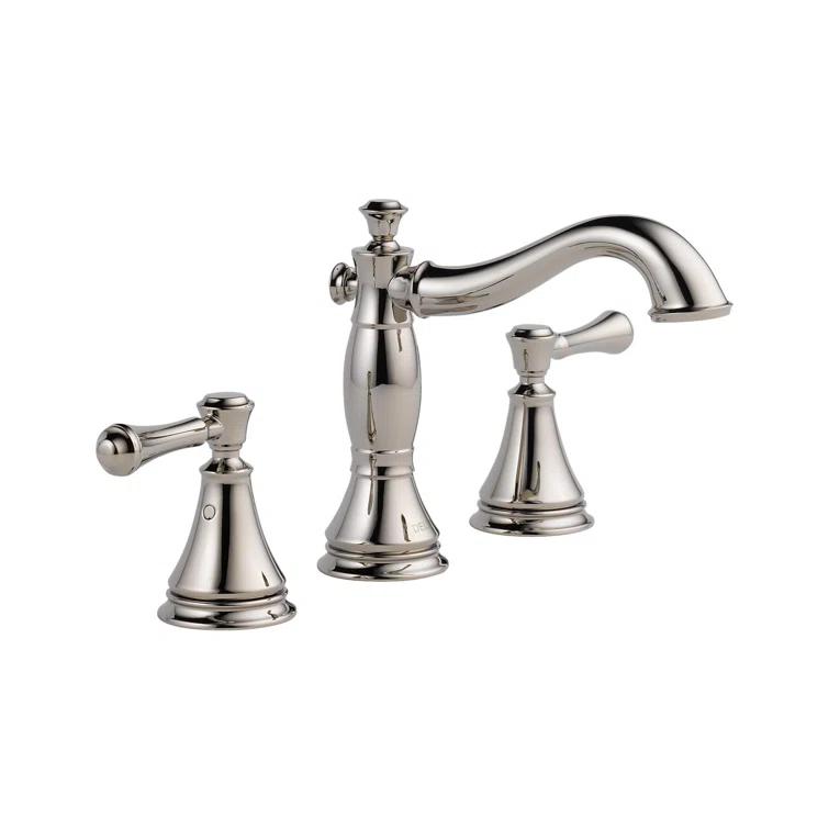 Cassidy Widespread Bathroom Faucet 3 Hole, 2-handle Bathroom Sink Faucet with Drain Assembly