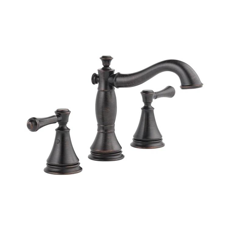 Cassidy Widespread Bathroom Faucet 3 Hole, 2-handle Bathroom Sink Faucet with Drain Assembly