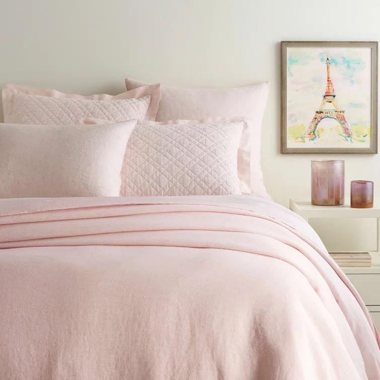 Slipper Pink Full/Queen Linen Duvet Cover