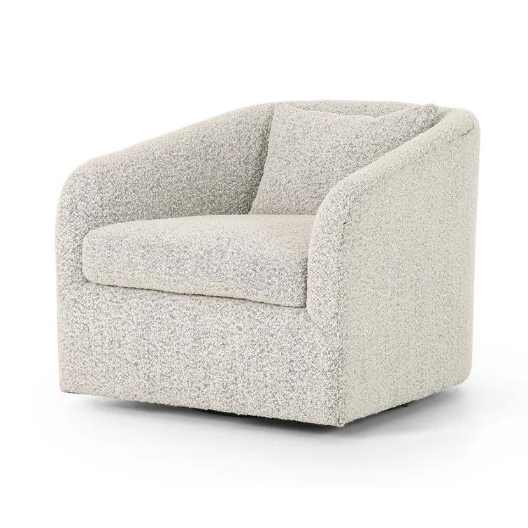 Ren Swivel Chair - Gray Boucle