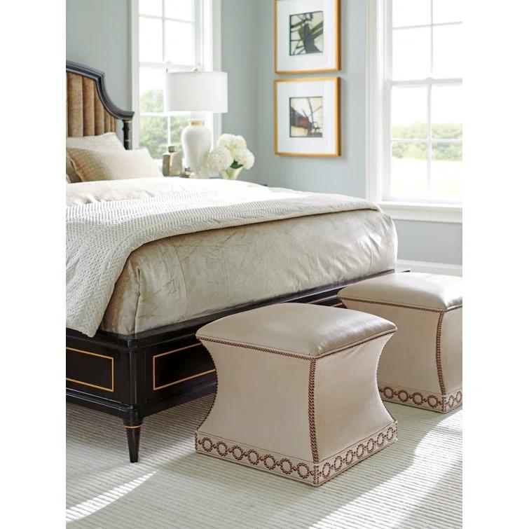 Carlyle Merino Leather Ottoman