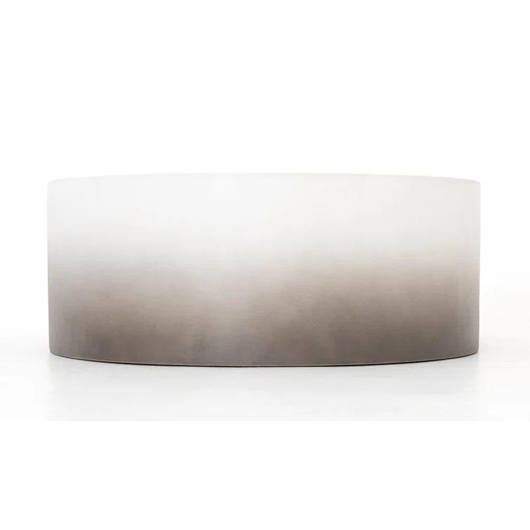 Slate Gray Ombre Round Metal Outdoor Coffee Table