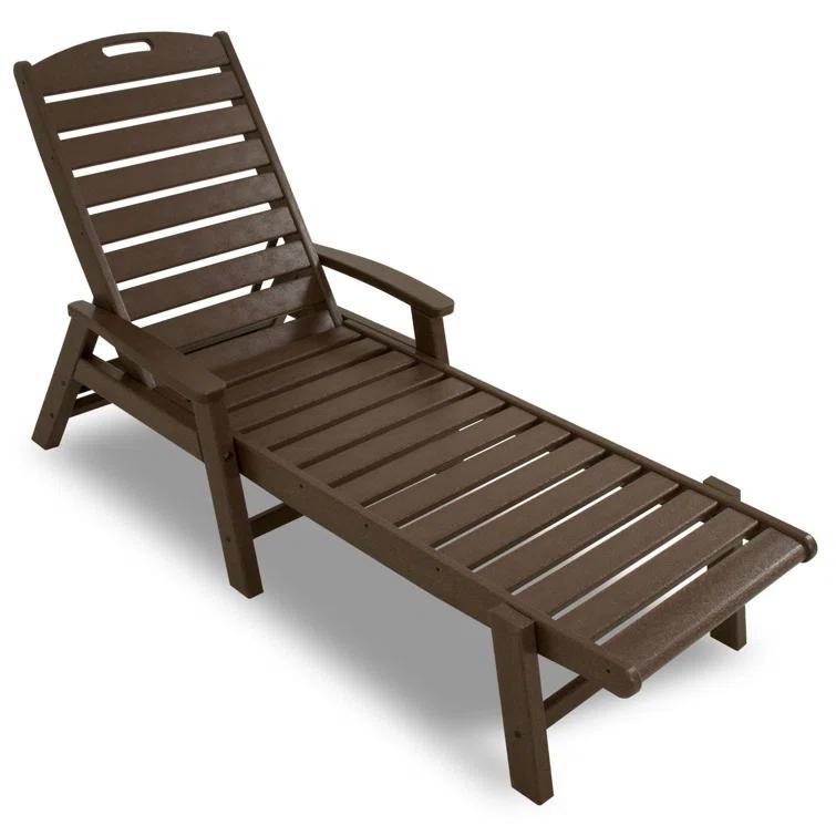Yacht Club Chaise with Arms - Stackable
