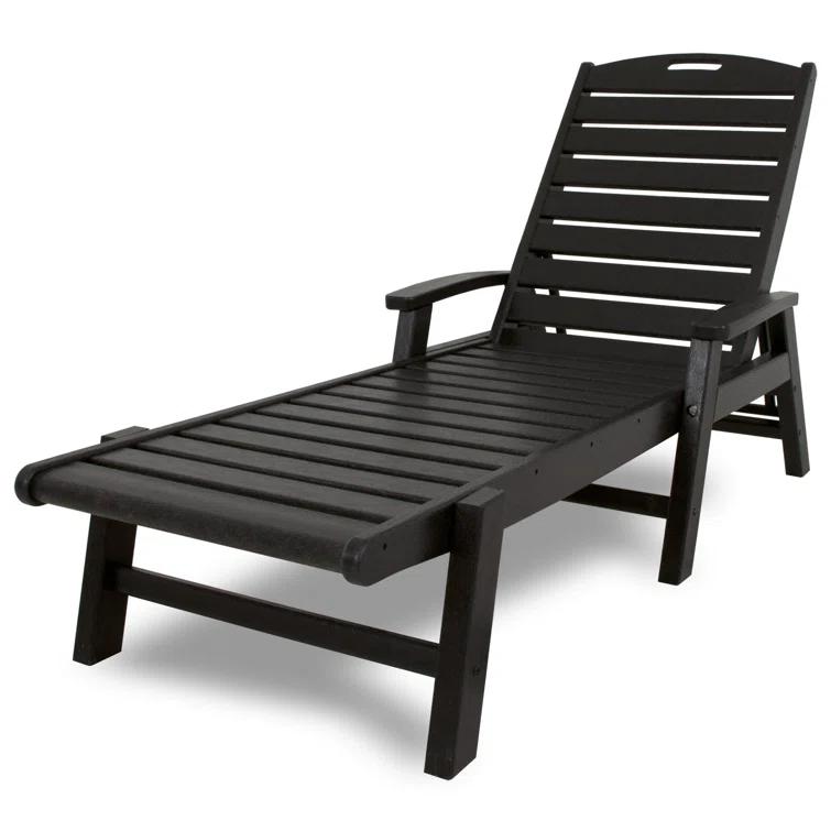 Yacht Club Chaise with Arms - Stackable