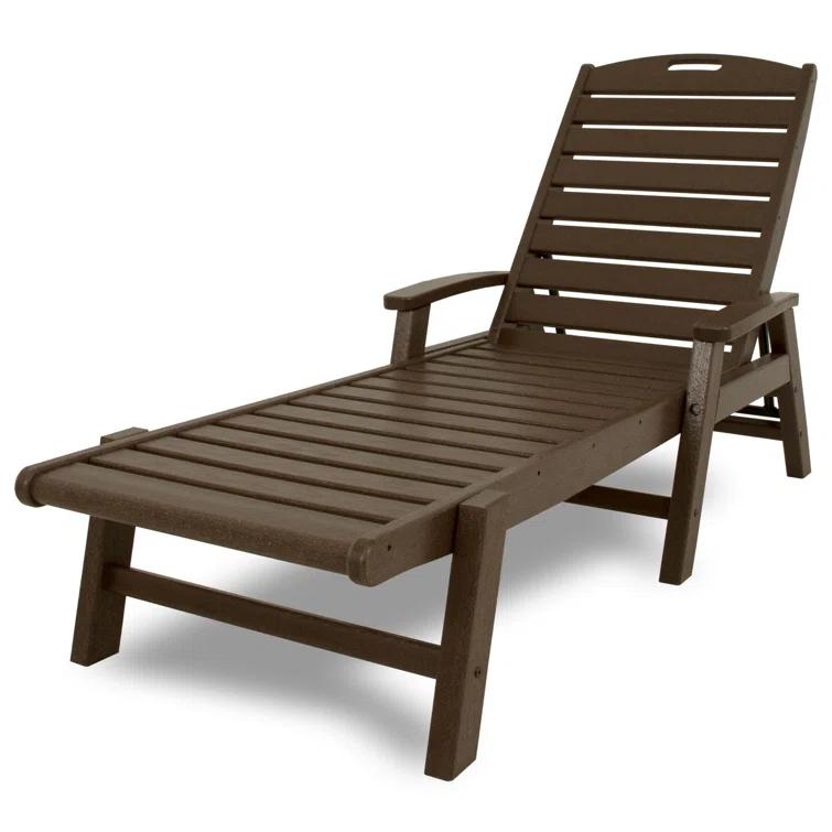 Yacht Club Chaise with Arms - Stackable