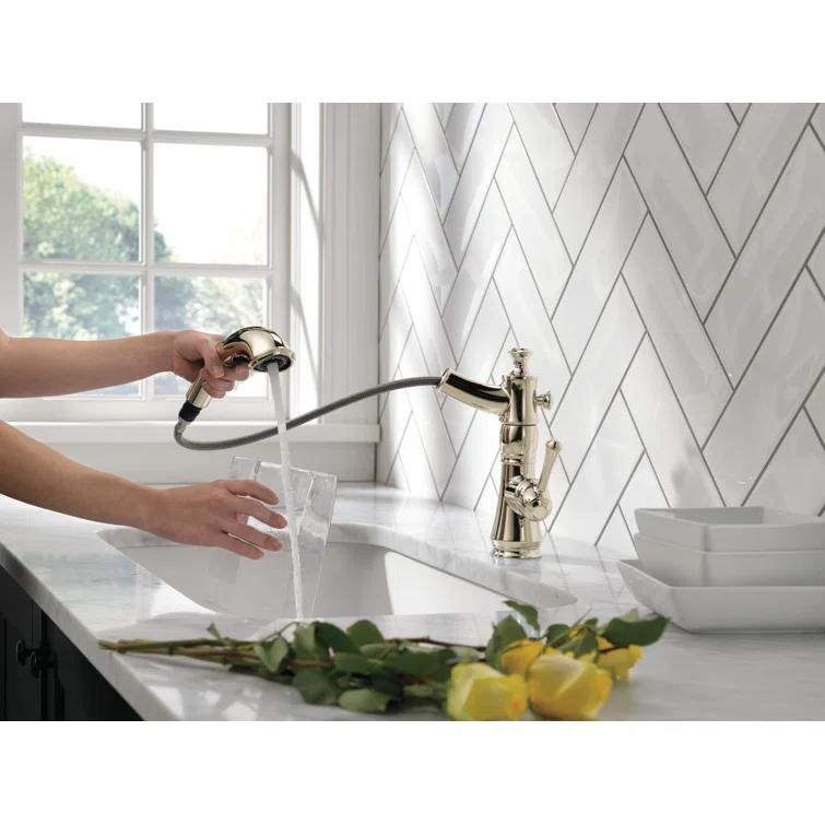 Cassidy Pull Out Sprayer Kitchen Sink Faucet, Single Handle Kitchen Faucet