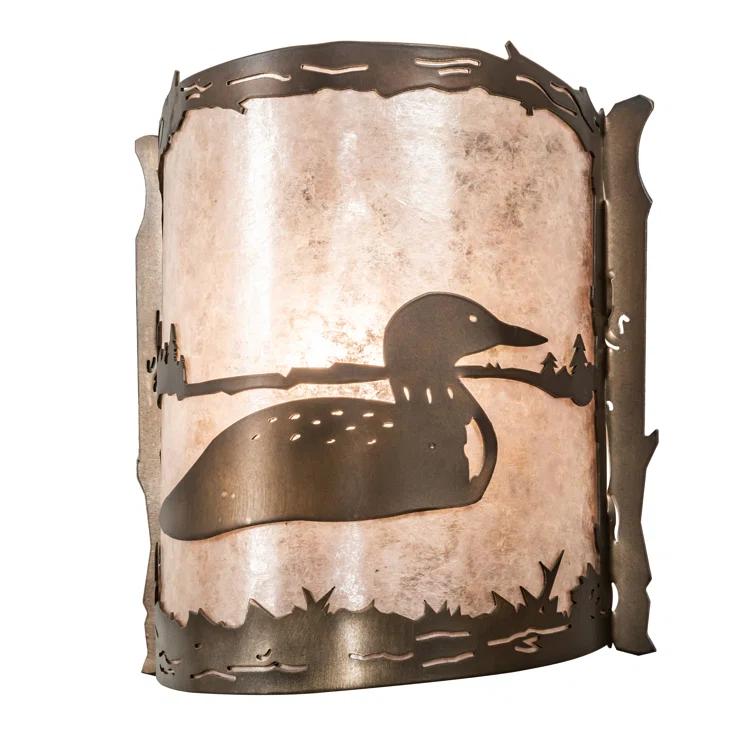 Rustic Lodge Flush Mounted Sconce