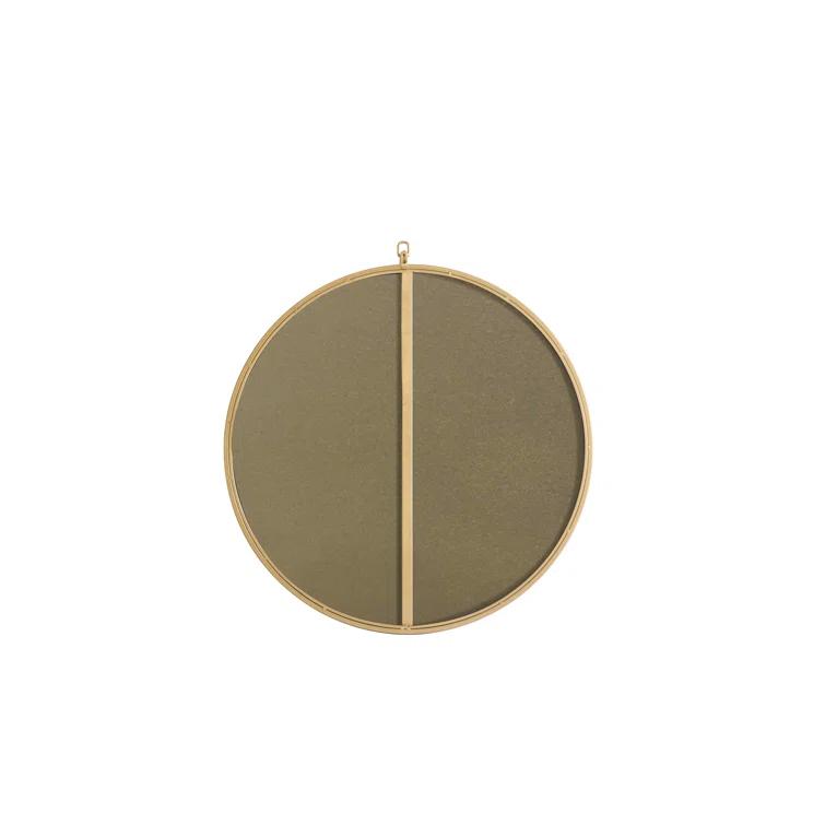 Cassie Metal/Manufactured Wood Round Wall Mirror